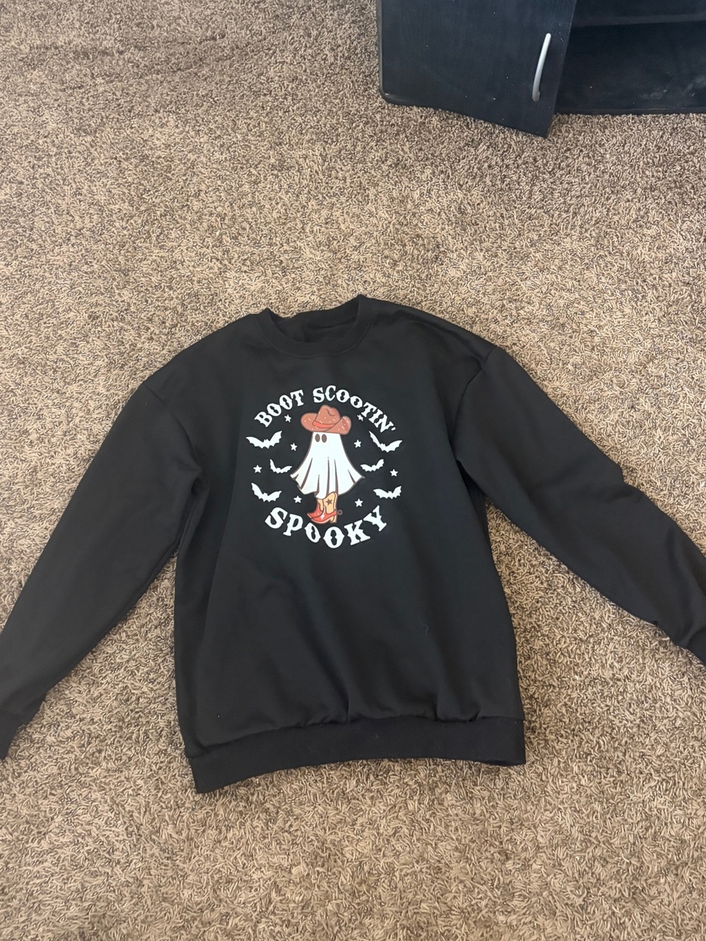 5 for $25 Boot Scootin' Spooky Black Graphic Sweatshirt - women